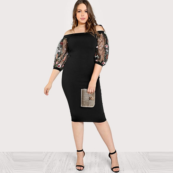 Black Plus Size Party Dress