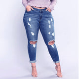 Women Plus Size Skinny Jeans Pants