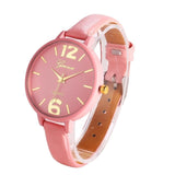 Design Quartz  Women Band Simple Leather Watch