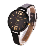 Design Quartz  Women Band Simple Leather Watch