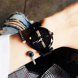 Iron Alloy Strap Quartz Watch Waterproof Fashion