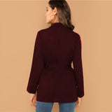 Burgundy Women Blazer