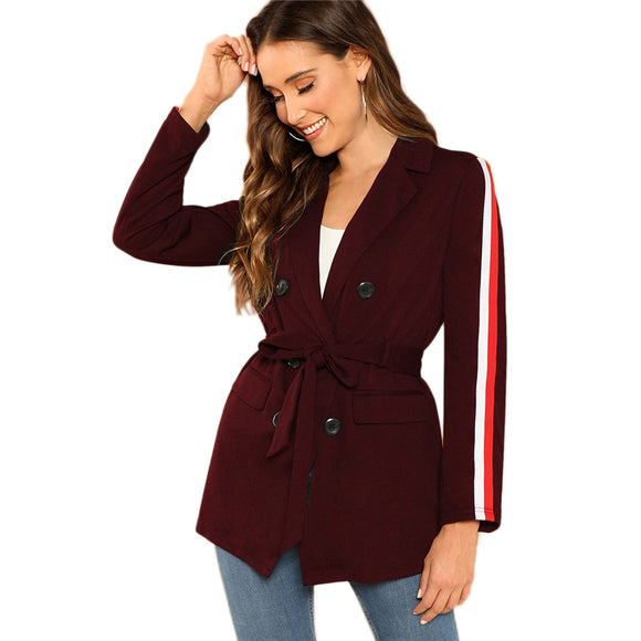 Burgundy Women Blazer