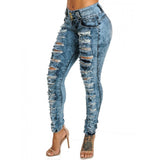 Plus Size Women Ripped Jeans