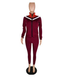 Patchwork  tracksuit Women Set