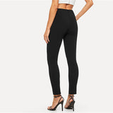 Mid Waist Skinny Trousers