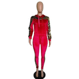 Patchwork Sequin Tracksuit Women 2 Piece Set